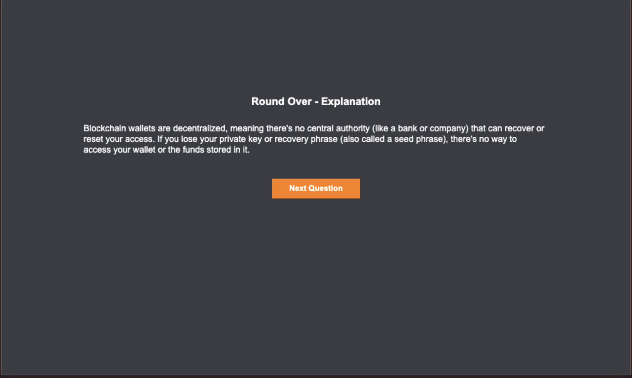 Round Explanation Example